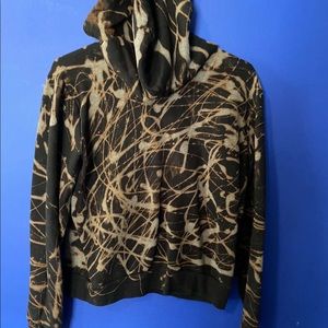 This a a black hoodie from Pink that I bleached!